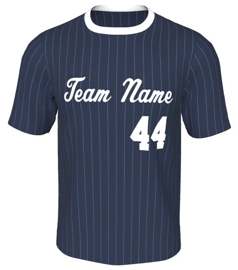 Youth Classic Pinstripe Crew Baseball Jersey